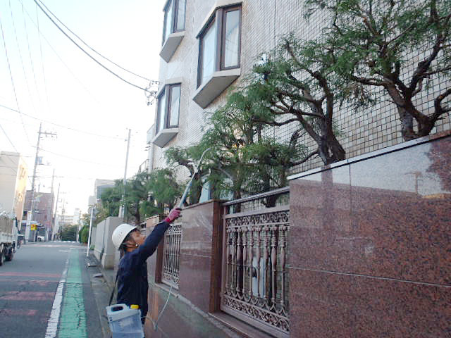 世田谷区マンション 薬剤散布